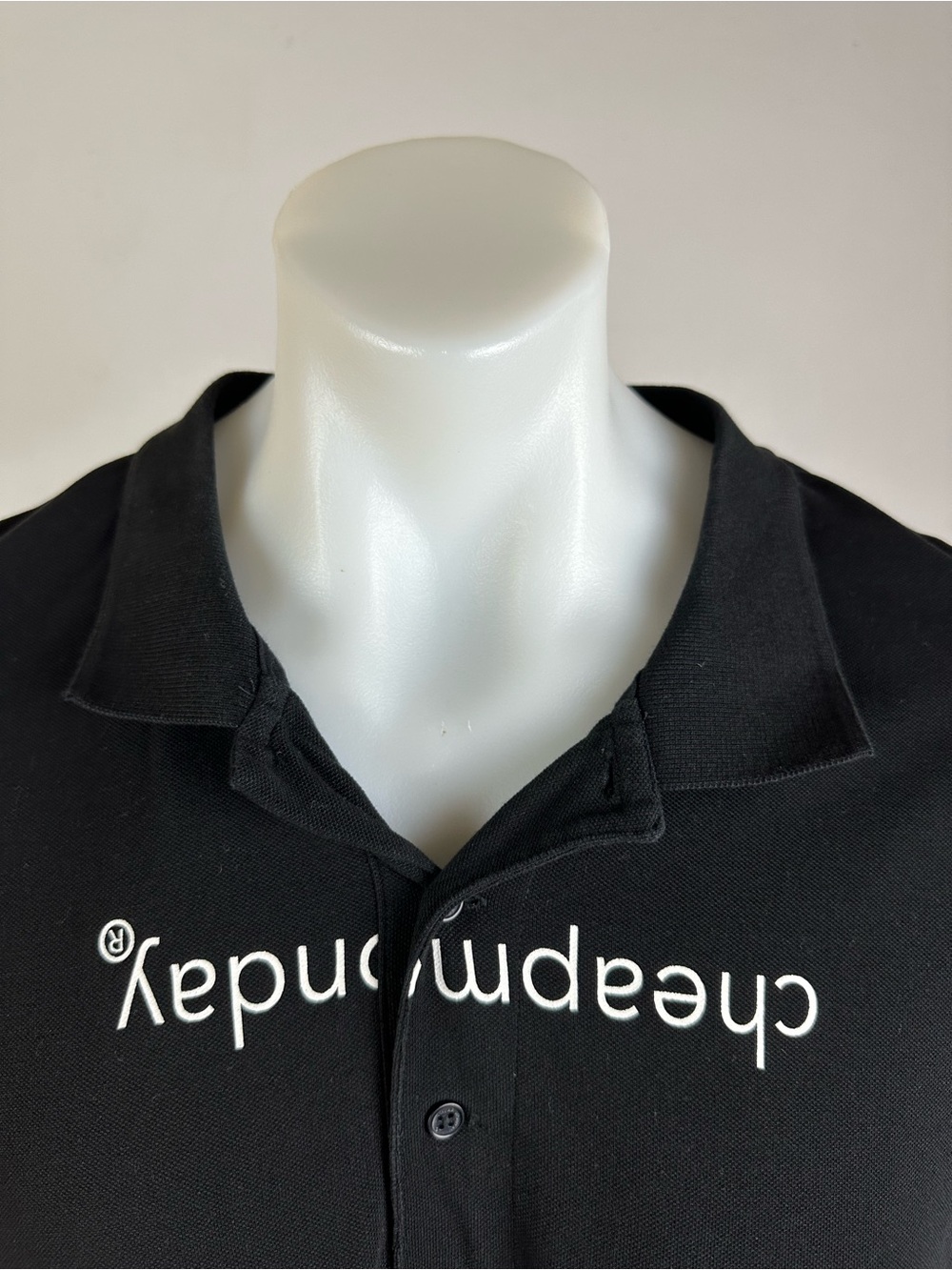 Cheap Monday Inverted Logo Black Polo